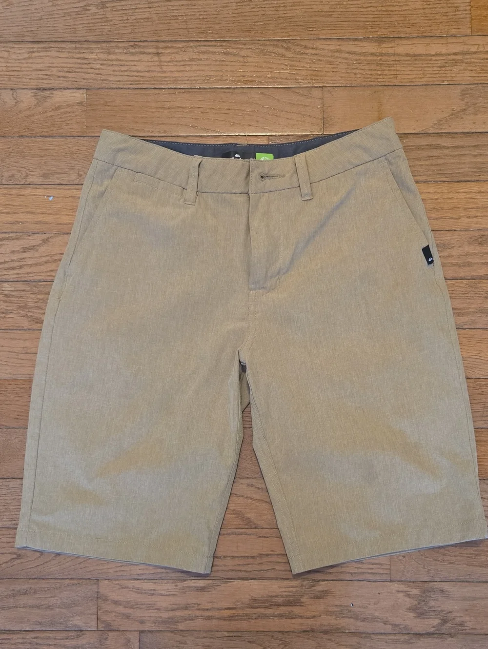 Quiksilver Men's Light Khaki Flat Front Shorts